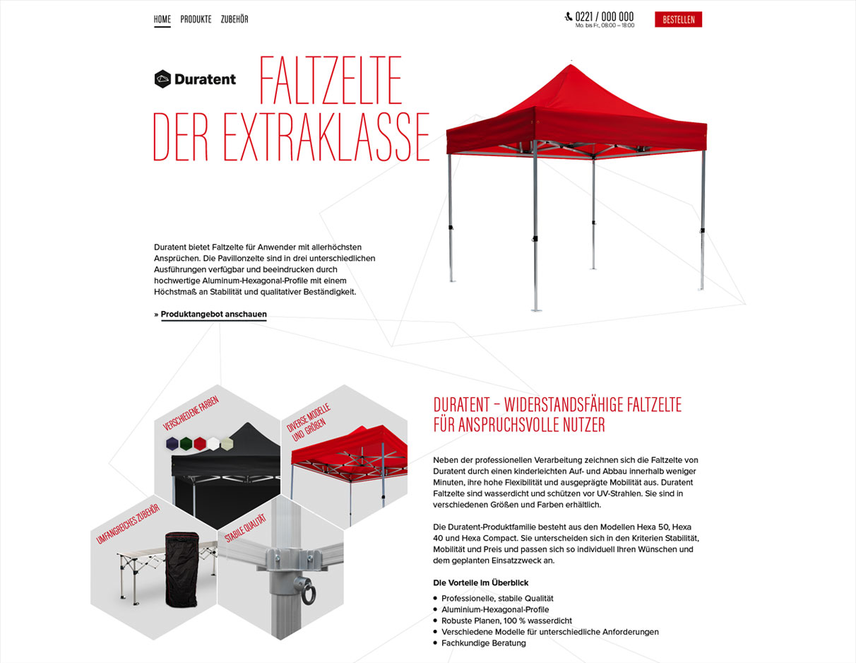 Duratent Corporate Style und Website Entwicklung